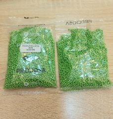 8 mm Dökme Kum Boncuklar, Açık Yaprak Yeşili , 25 Gram