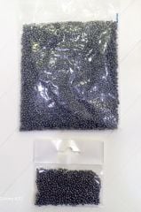 8 mm Dökme Kum Boncuklar, Parlak Antrasit, 25 Gram