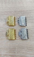 İç İçe Geçmeli , 5 Halkalı , Altın ve Gümüş Kapamalar (2 cm)