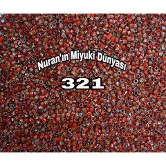 No: 321 Miyuki Delica 11/00 DB2263 | Picasso (Kırçıllı) Kırmızı 3 gram