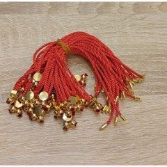 Nar Çiçeği Kırmızısı Koton İp Kapama