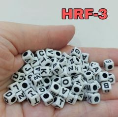 HFR-3 , Beyaz Zemin Üzerinde , Altın Yazılı, Küp Harfler, 6 mm, 20 Gram